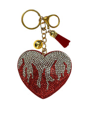 Heart Crystal Bling Keychains