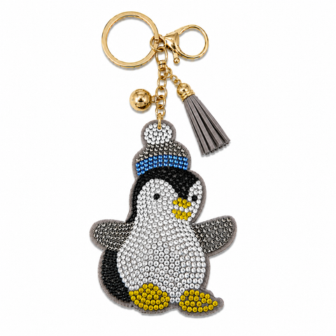 Penguin Crystal Bling Keychains