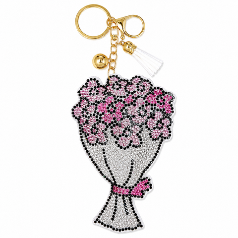 Bouquet Crystal Bling Keychains