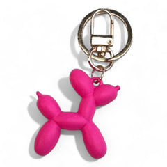 Balloon Dog Keychain With Keyring