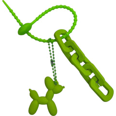 Balloon Dog Keychain With Keyring