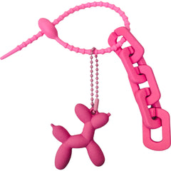 Balloon Dog Keychain With Keyring