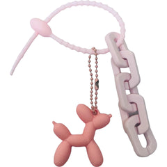 Balloon Dog Keychain With Keyring