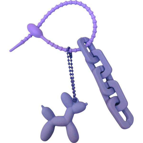 Balloon Dog Keychain With Keyring