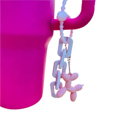 Balloon Dog Keychain With Keyring