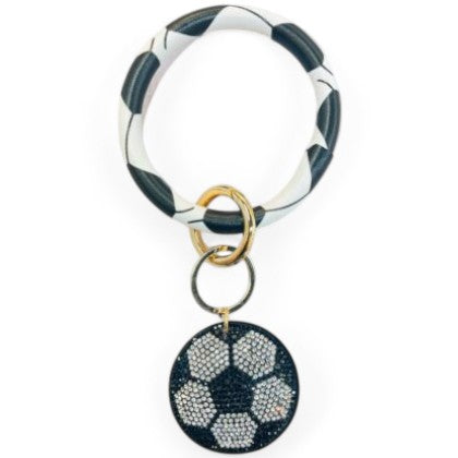 Bangle Wristlet Rhinestone Charm Key Chain