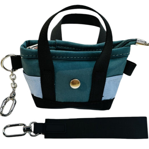 Canvas Mini Accessories Bag With Wristlet