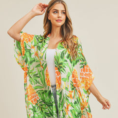 Pineapple Print Kimono