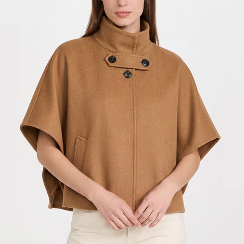 Classic Button Cape Coat