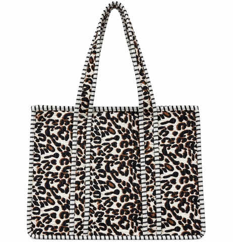 Savannah Leopard Quilted Bag Print