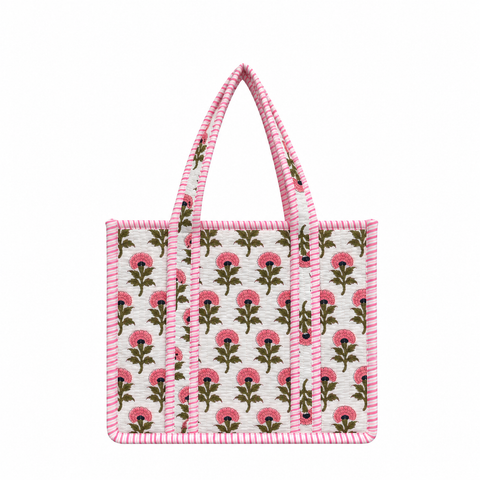 Rosy Garden Quilted Bag Print
