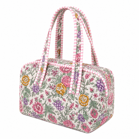 Pastel Multi Floral Quilted Bag Print