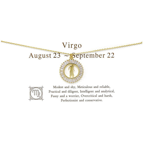 Zodiac Sign Crystal Necklace