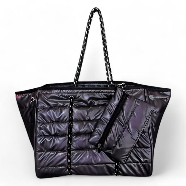 Puffer Metalic Neoprene Tote Bag
