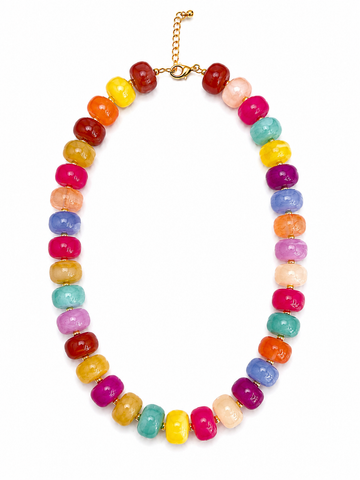 Luxe Marbled Beaded Candy Necklace