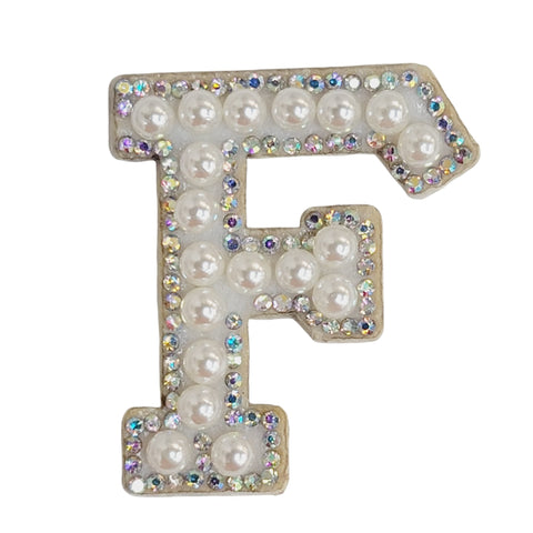 Pearl ion-on letters - F