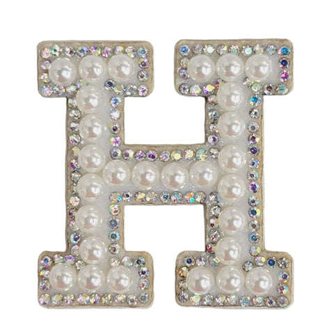 Pearl ion-on letters - H