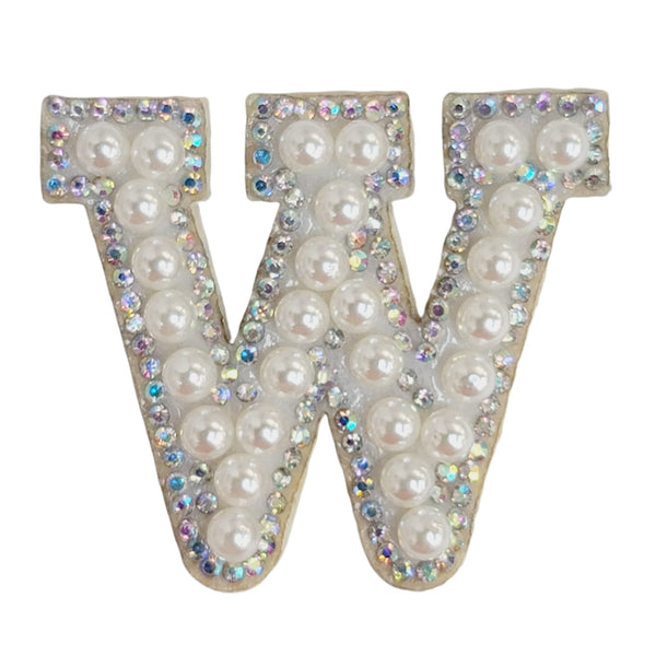 Pearl ion-on letters - W