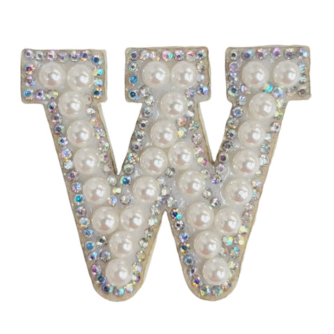 Pearl ion-on letters - W