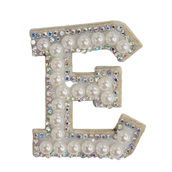 Pearl ion-on letters - E