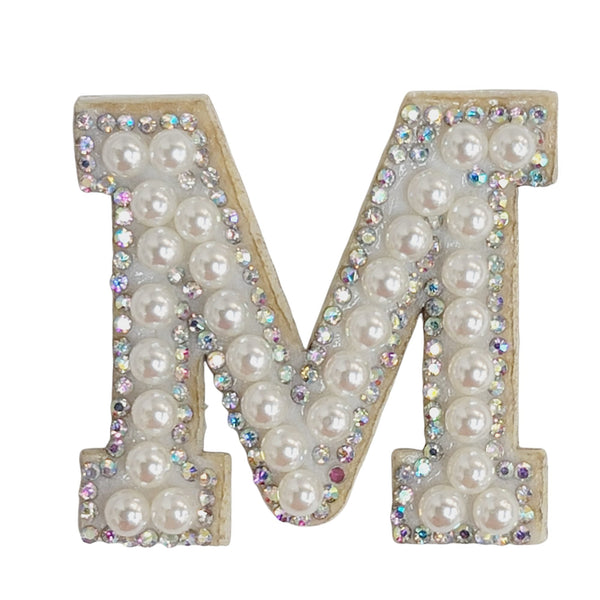 Pearl ion-on letters - M