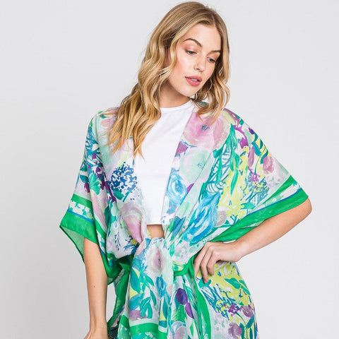 Floral Print Kimono