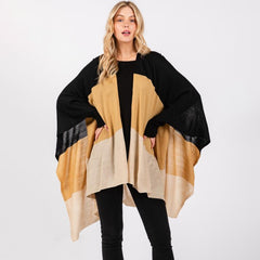 Soft Knit Block Color Wrap