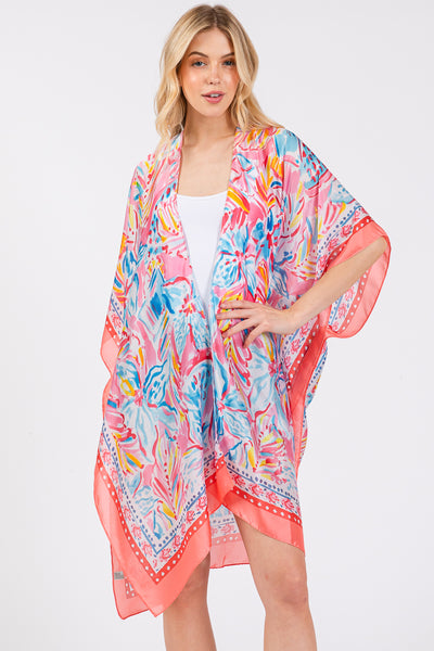 Soft Lightweight Flower Print Kimono