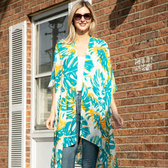 Leaf Print Kimono