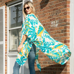 Leaf Print Kimono