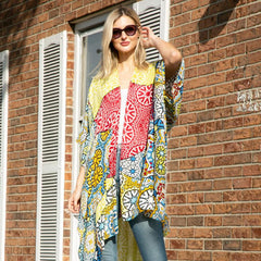 Mixed Print Kimono