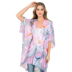 Flower Print Kimono