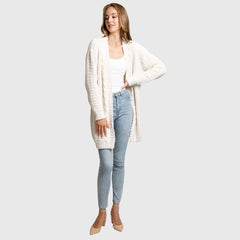 Solid Twist Knit Cardigan