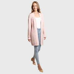 Solid Twist Knit Cardigan