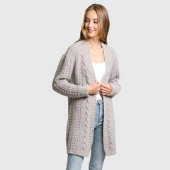 Solid Twist Knit Cardigan