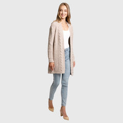 Solid Twist Knit Cardigan