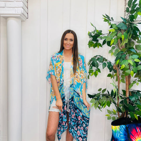 Floral Print Kimono