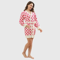 Checkered Print Robes