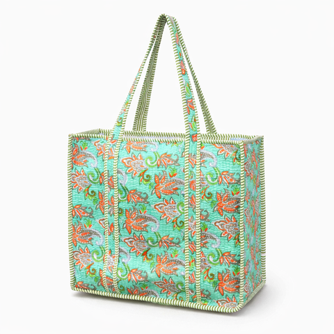 Green Paisley Quilted Bags