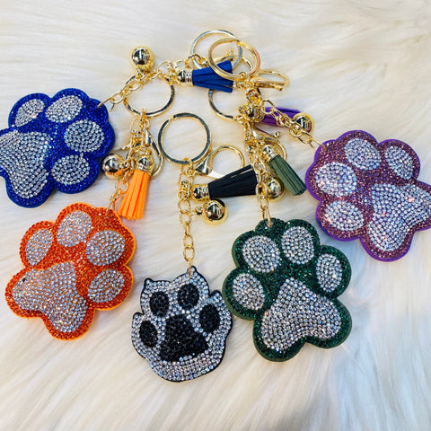 Gameday Crystal Paw Keychains