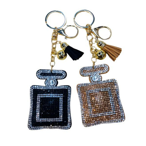 Perfume Crystal Bling Keychain