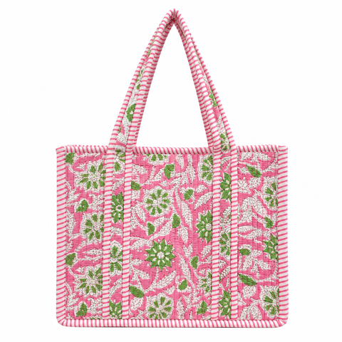 Fuchsia Garden Quilted Bag Print