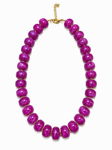 Luxe Marbled Beaded Candy Necklace