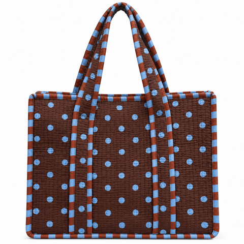 Cocoa Dots Quilted Bag Print
