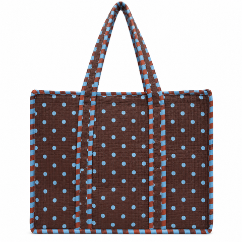 Cocoa Dots Quilted Bag Print