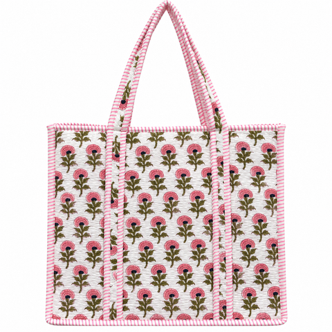 Rosy Garden Quilted Bag Print