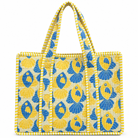 Coastal Charm Quilted Tote Bag