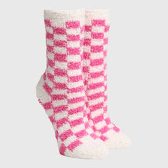 Checkered Print Mini-Crew Socks