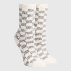 Checkered Print Mini-Crew Socks