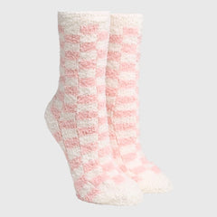 Checkered Print Mini-Crew Socks